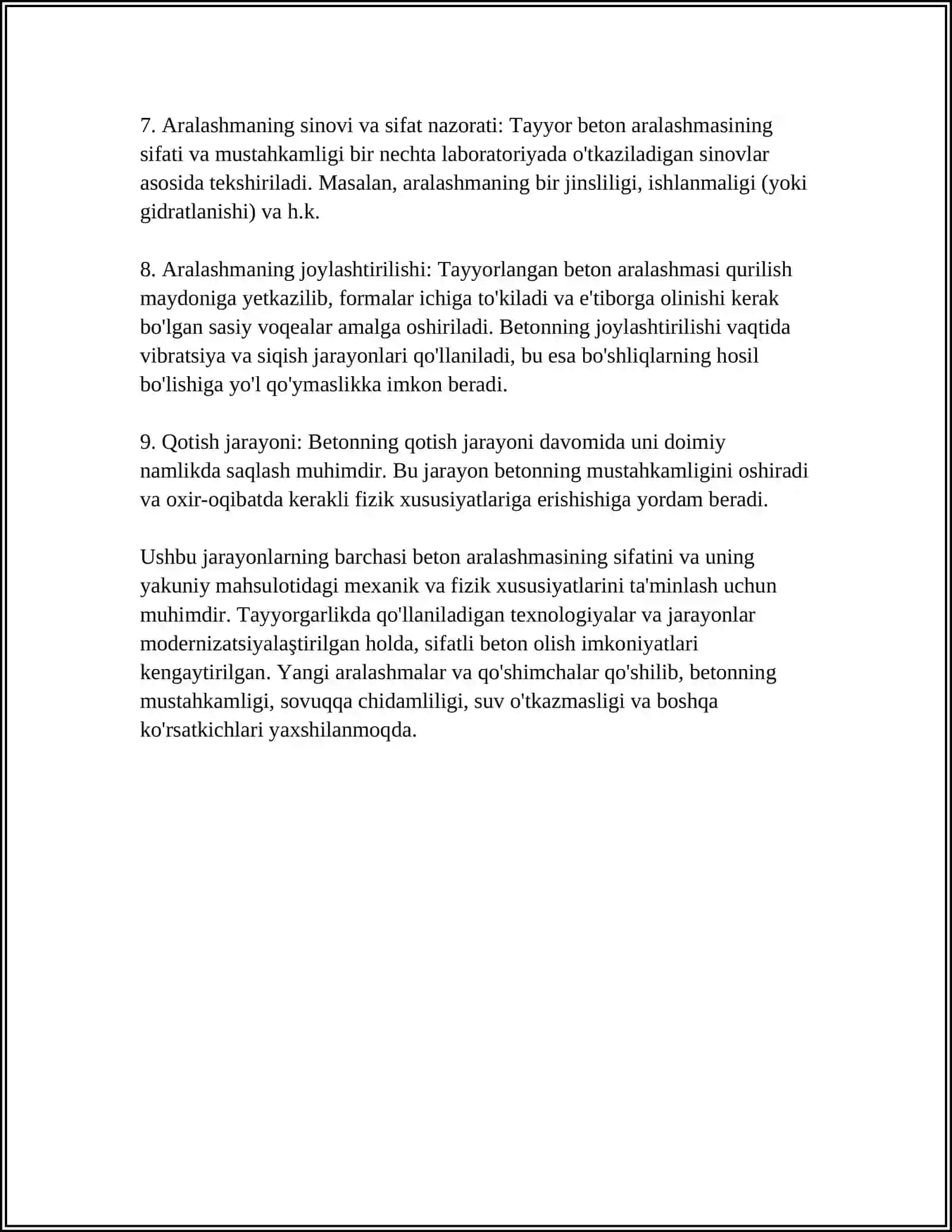 Betonlar va Temir Betonlar Texnologiyasi 4