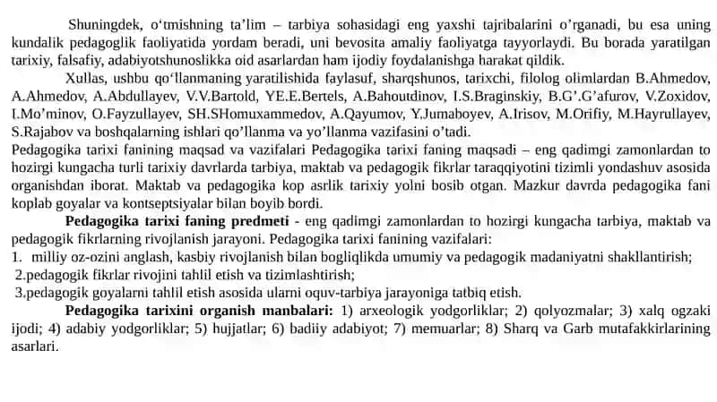 Pedagogika tarixi fan sifatida. Ibtidoiy jamoada tarbiya. Eng qadimgi davrlardan VII- asrgacha ta’lim-tarbiya 4