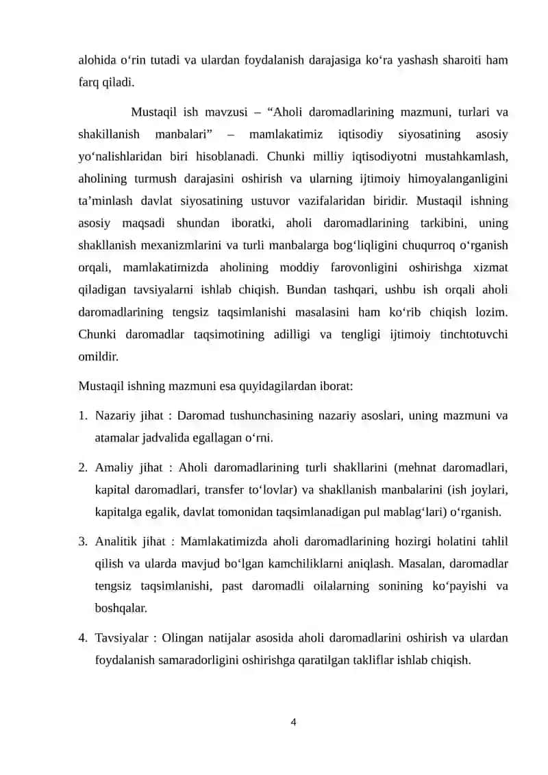 Aholi daromadlarining mazmuni, turlari va shakillanish manbalari 4