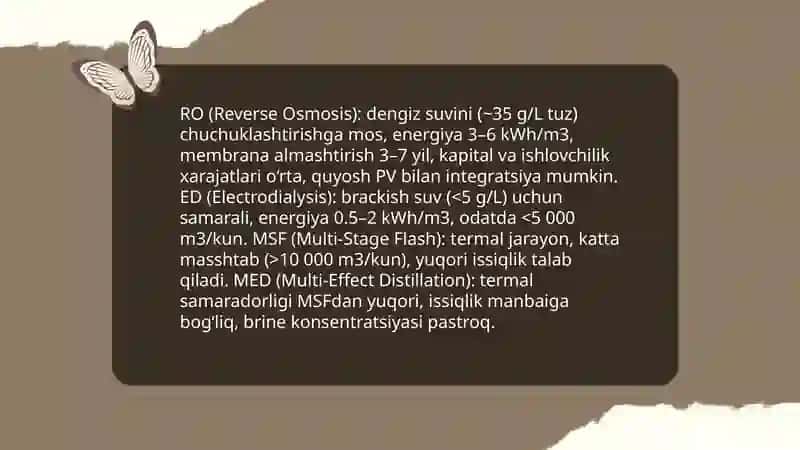 Ózbekiston sharoitida shór suvlarini chuchuklashtirish ğoyasini yaratish 4