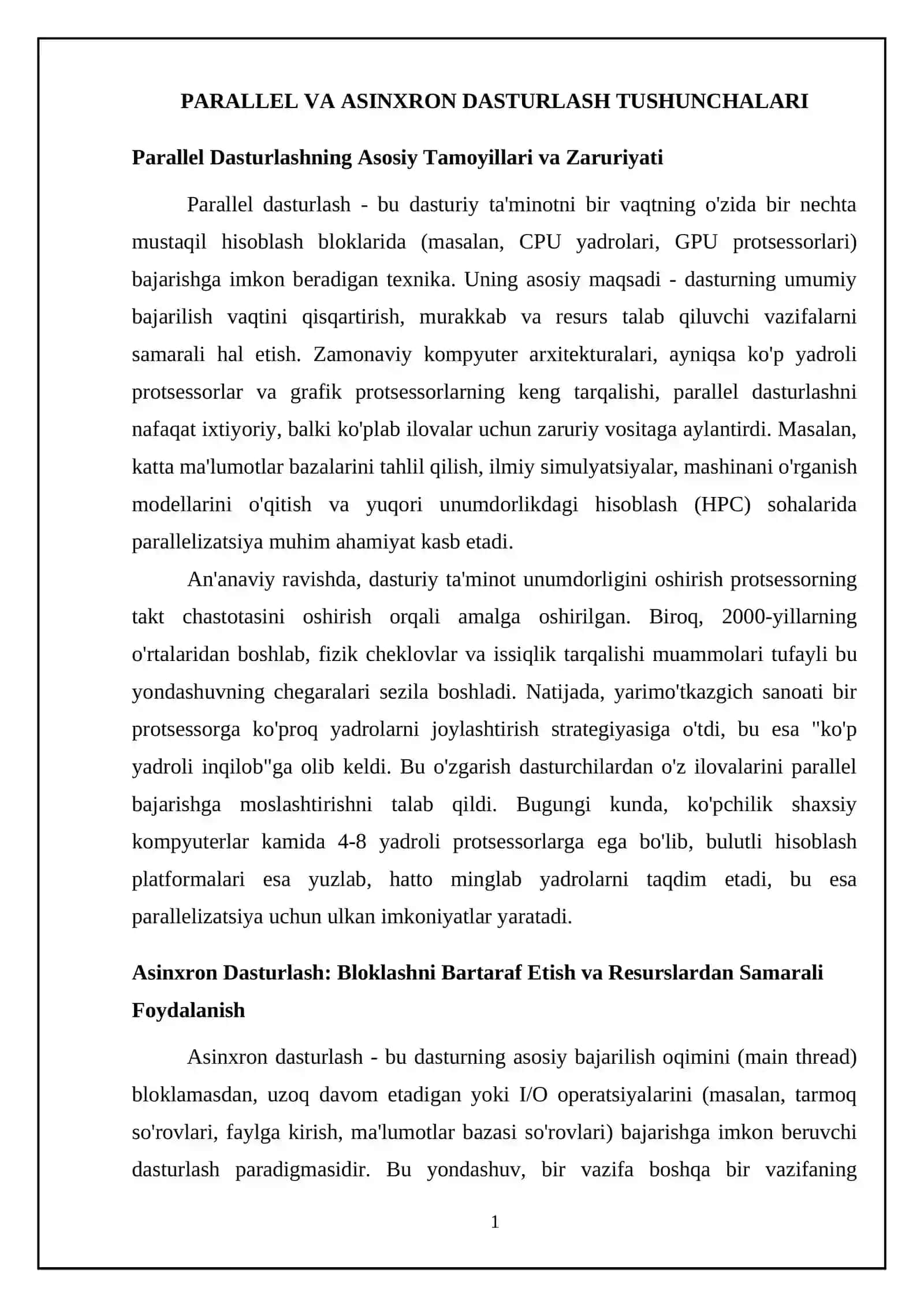 Parallel va asinxron dasturlash usullari 4