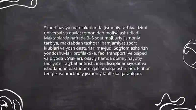 Xorijiy mamlakatlarda jismoniy tarbiya va sport ishlarni boshqarish tizimi 4
