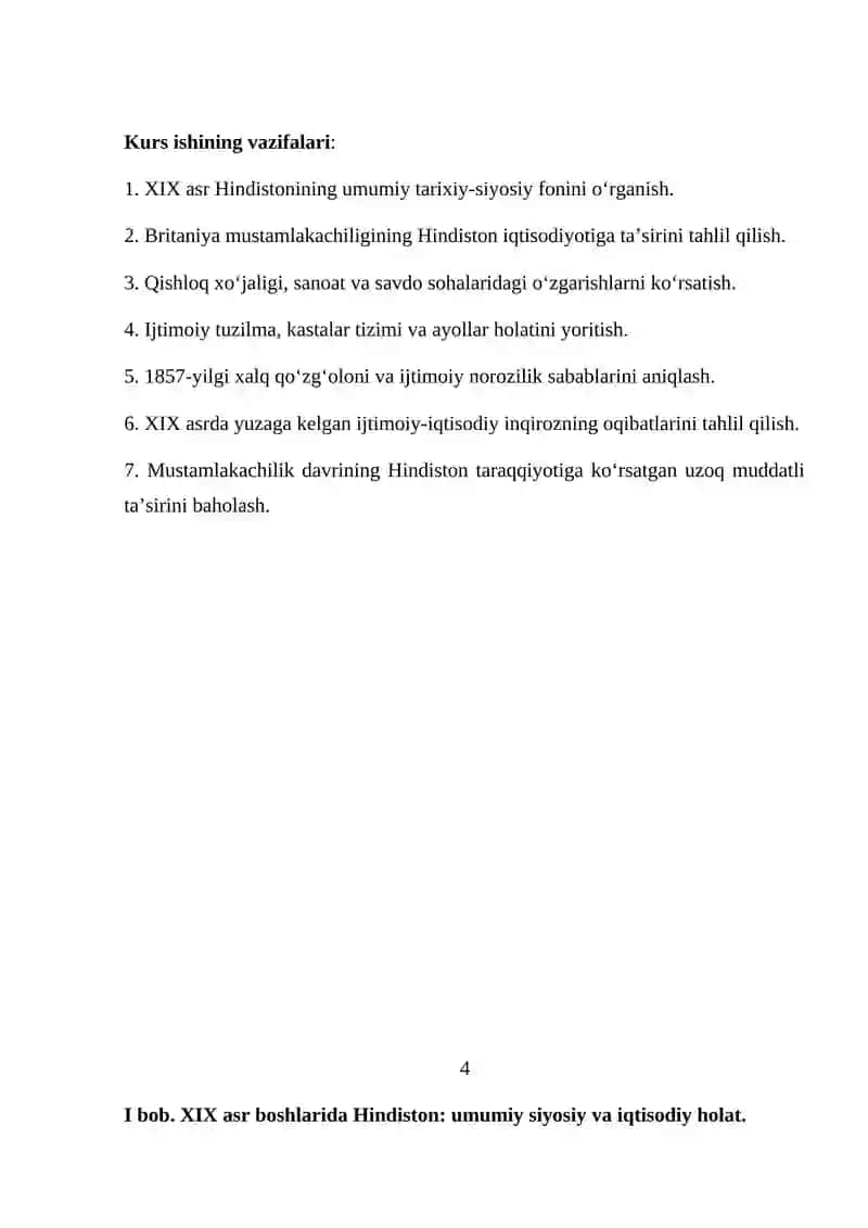 XIX asrda Hindistonning ijtimoiy iqtisodiy ahvoli 4