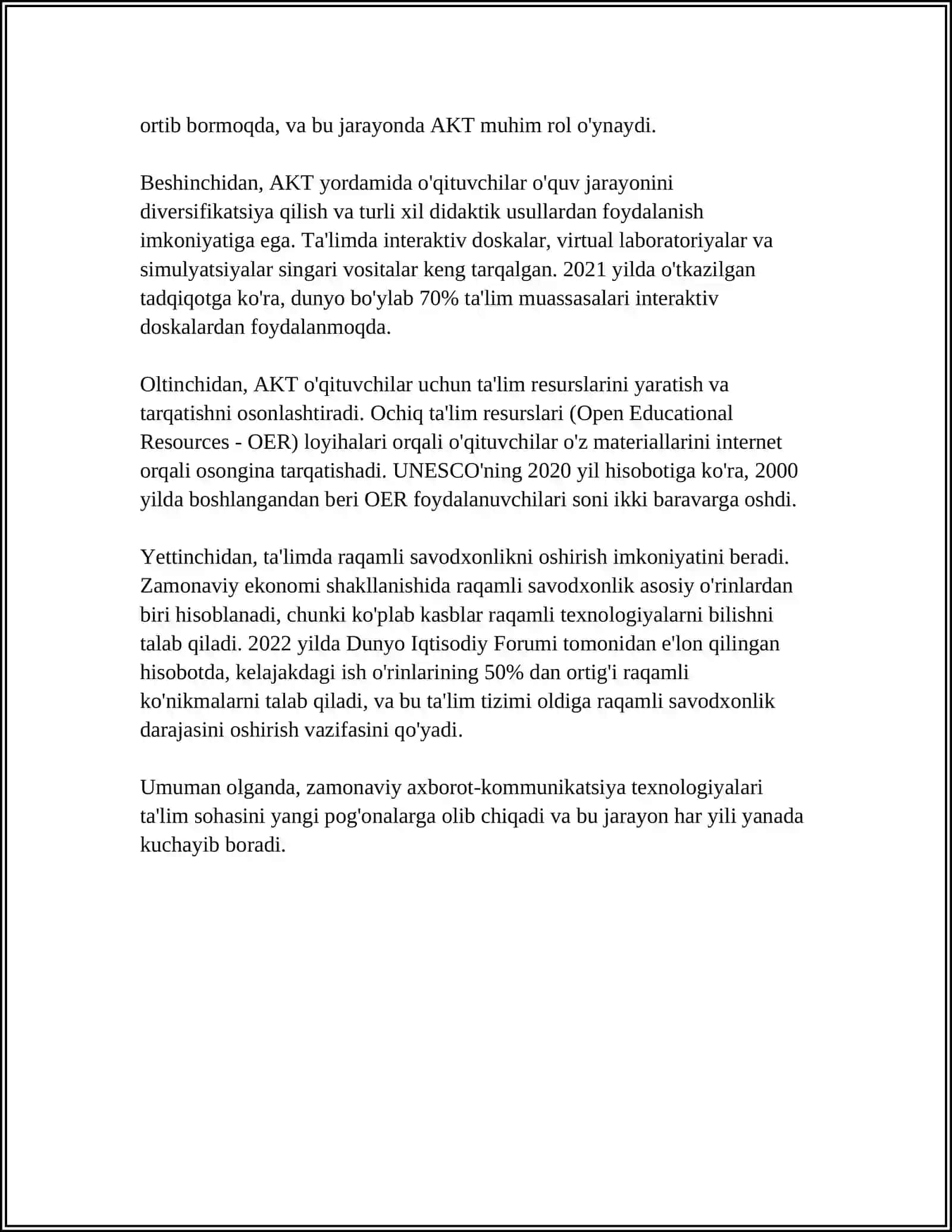 ZAMONAVIY AXBOROT-KOMMUNIKATSIYA TEXNOLOGIYALARI VA ULARNING DEDAKTIK IMKONIYATLARI 4