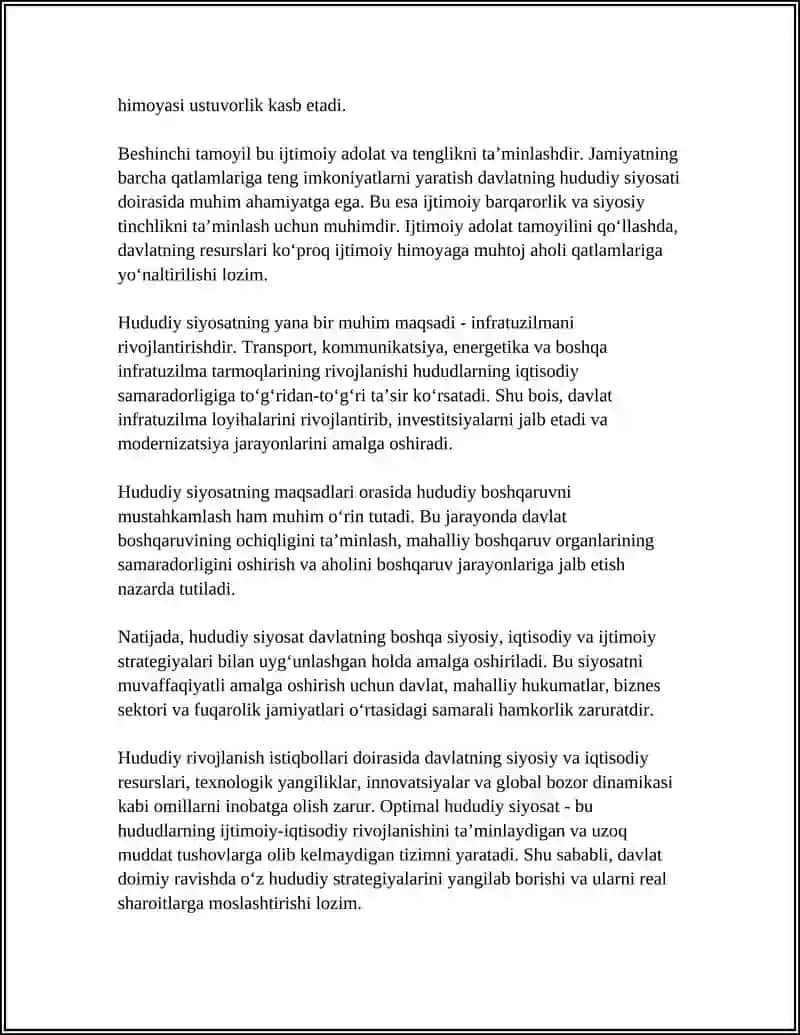 DAVLATNING MINTAQAVIY SIYOSATI VA HUDUDLAR RIVOJLANISHINING ISTIQBOLLARI 4