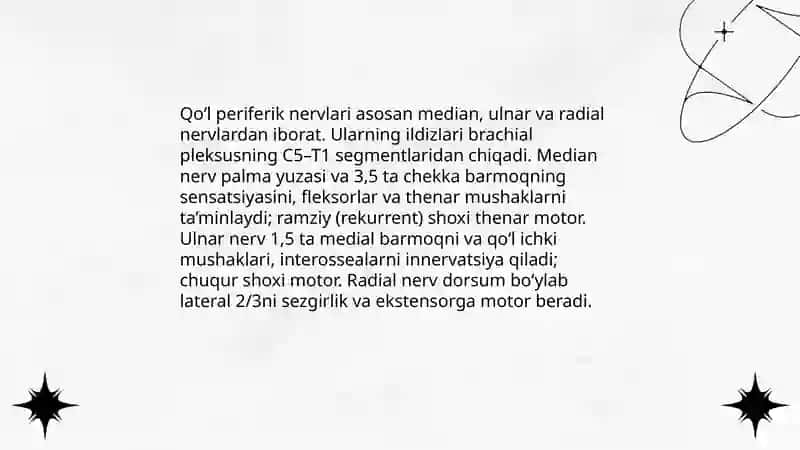 Qoʻlning qon tomirlari va periferik nervlarida operatsiyalar 4