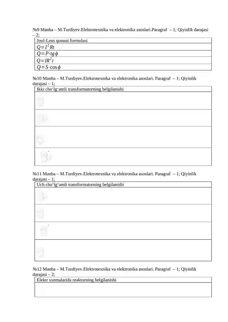 Elektrotexnika va elektronika asoslari 4