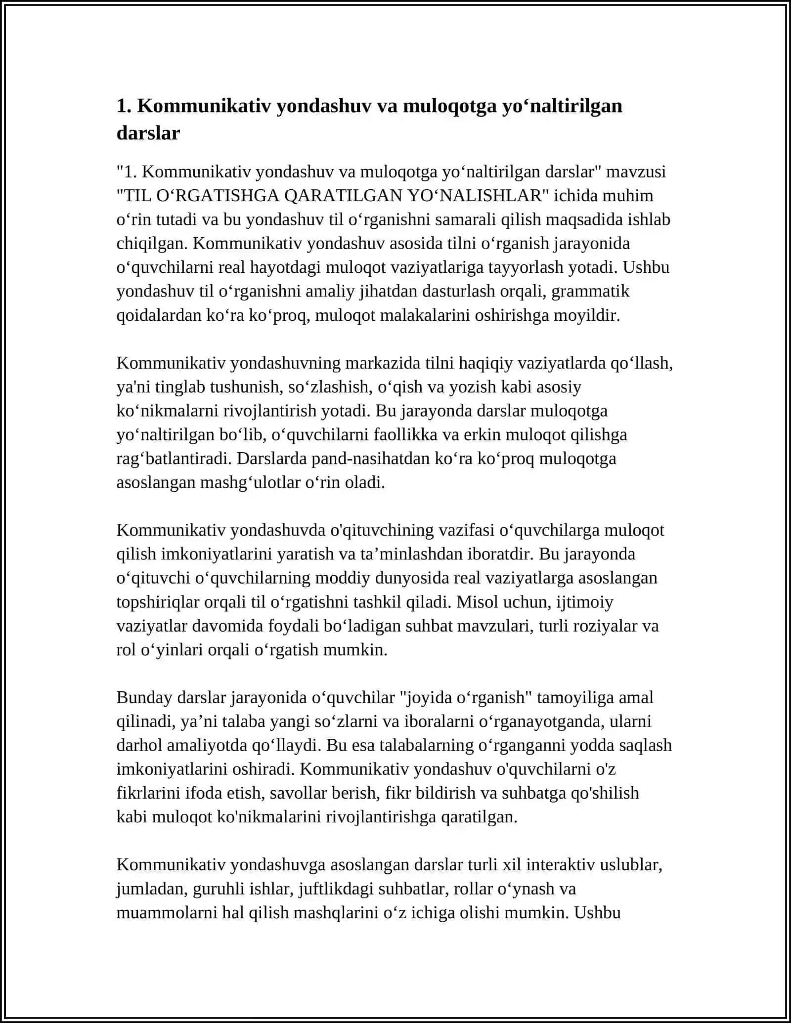 Kommunikativ yondashuv va muloqotga yoʻnaltirilgan darslar 4