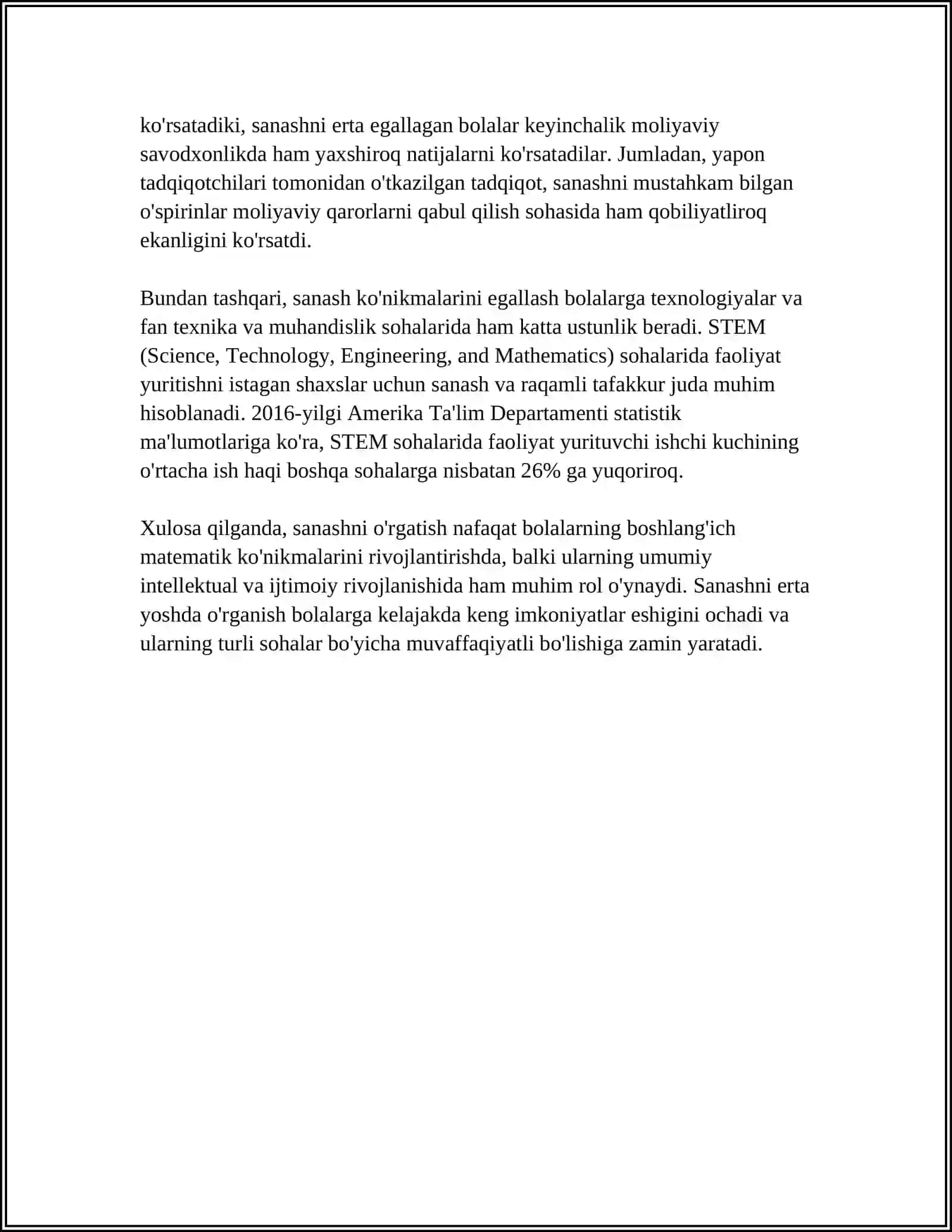 TURLI YOSH GURUHLARDA BOLALARNI SANASHGA OʻRGATISH VAZIFALARI SLAYD 4