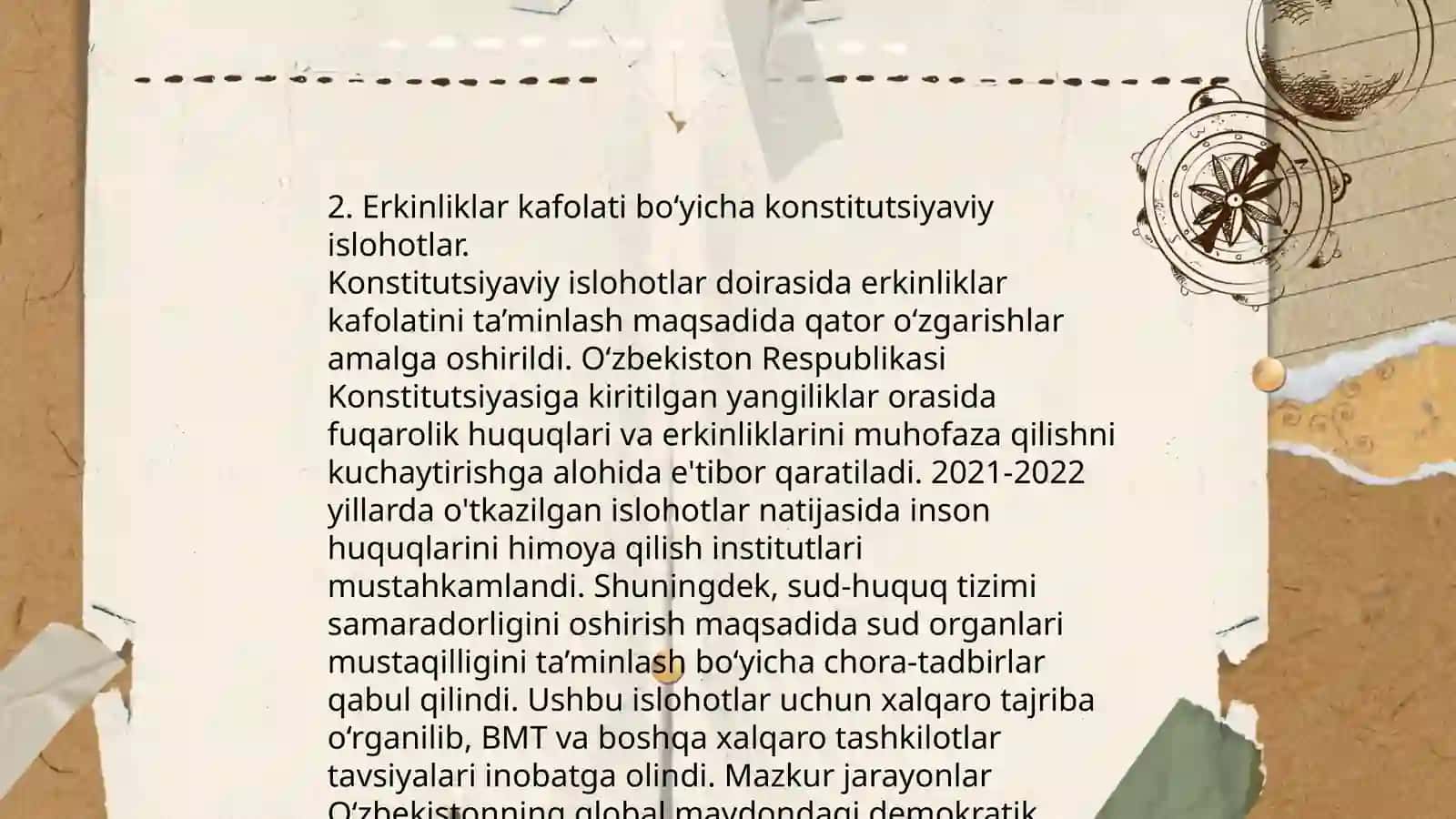 Yangi O‘zbekistonda inson haq-huquqlari va erkinliklari kafolatining yaratilishi 4