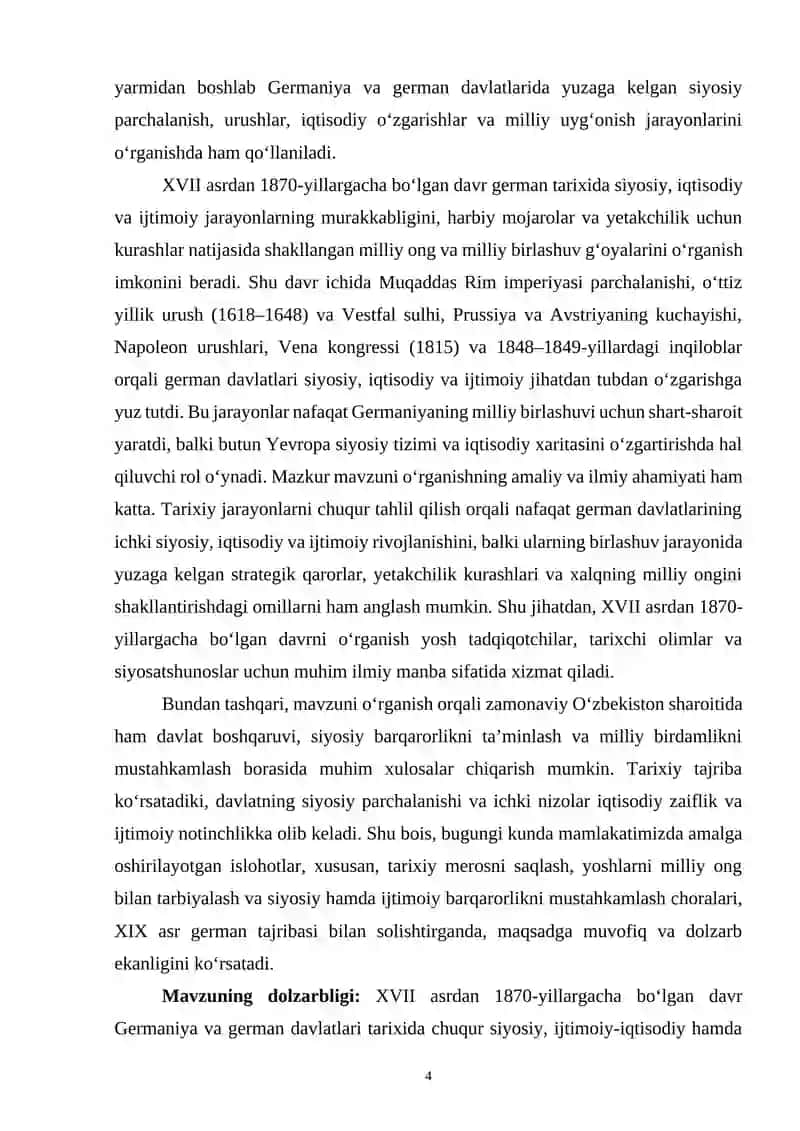 XVII ASRDAN 1870-YILLARGACHA GERMANIYA VA GERMAN DAVLATLARI 4