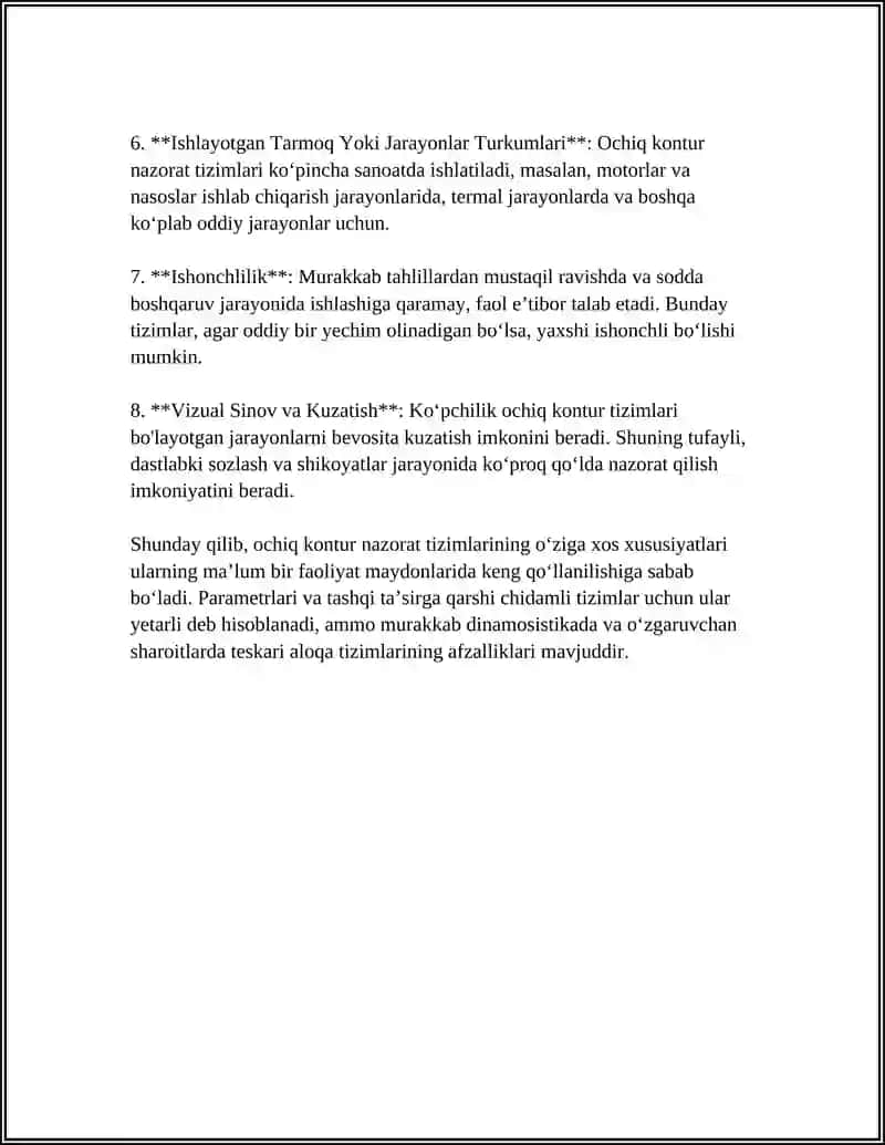 OCHIQ VA YOPIQ KONTURLI BOSHQARUV TIZIMLARI 4