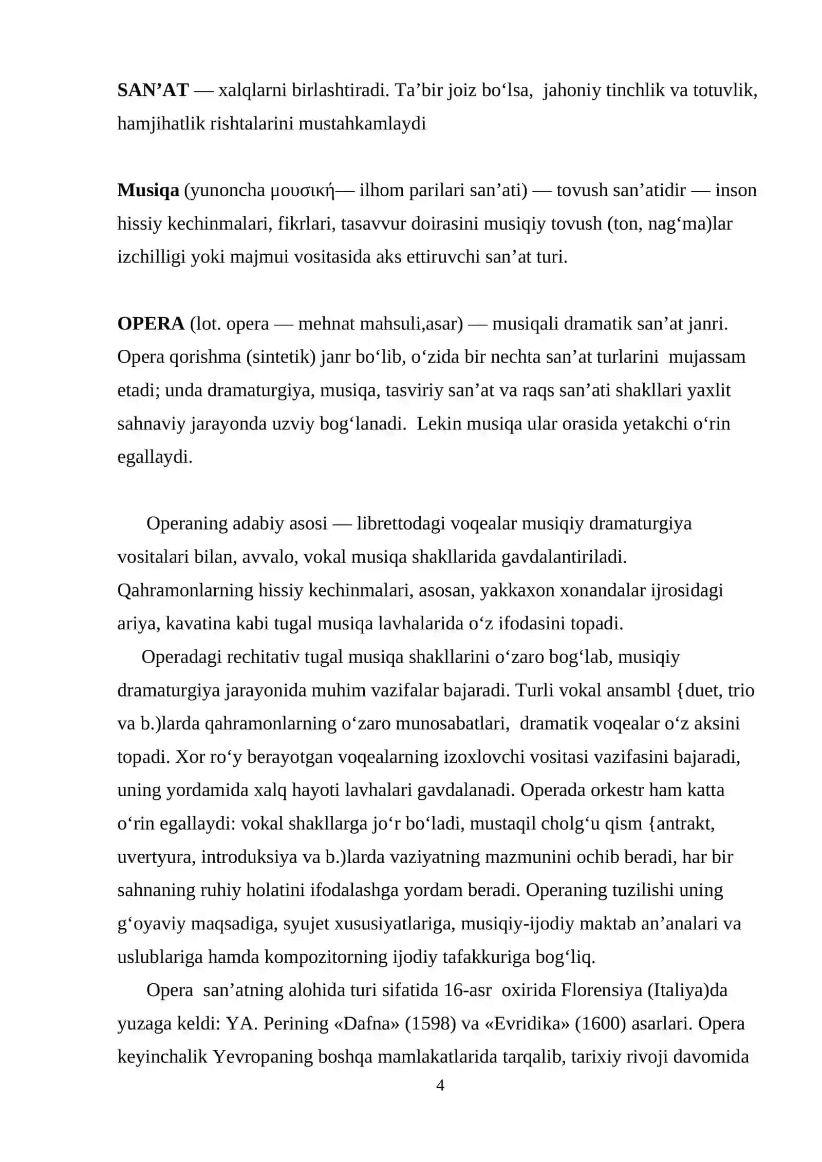K. Glyukning operalarida musiqiy shakl 4