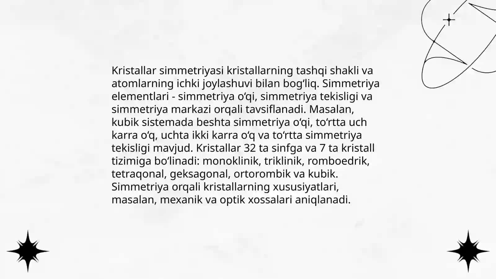 Kristall moddalarning tuzilishi 4