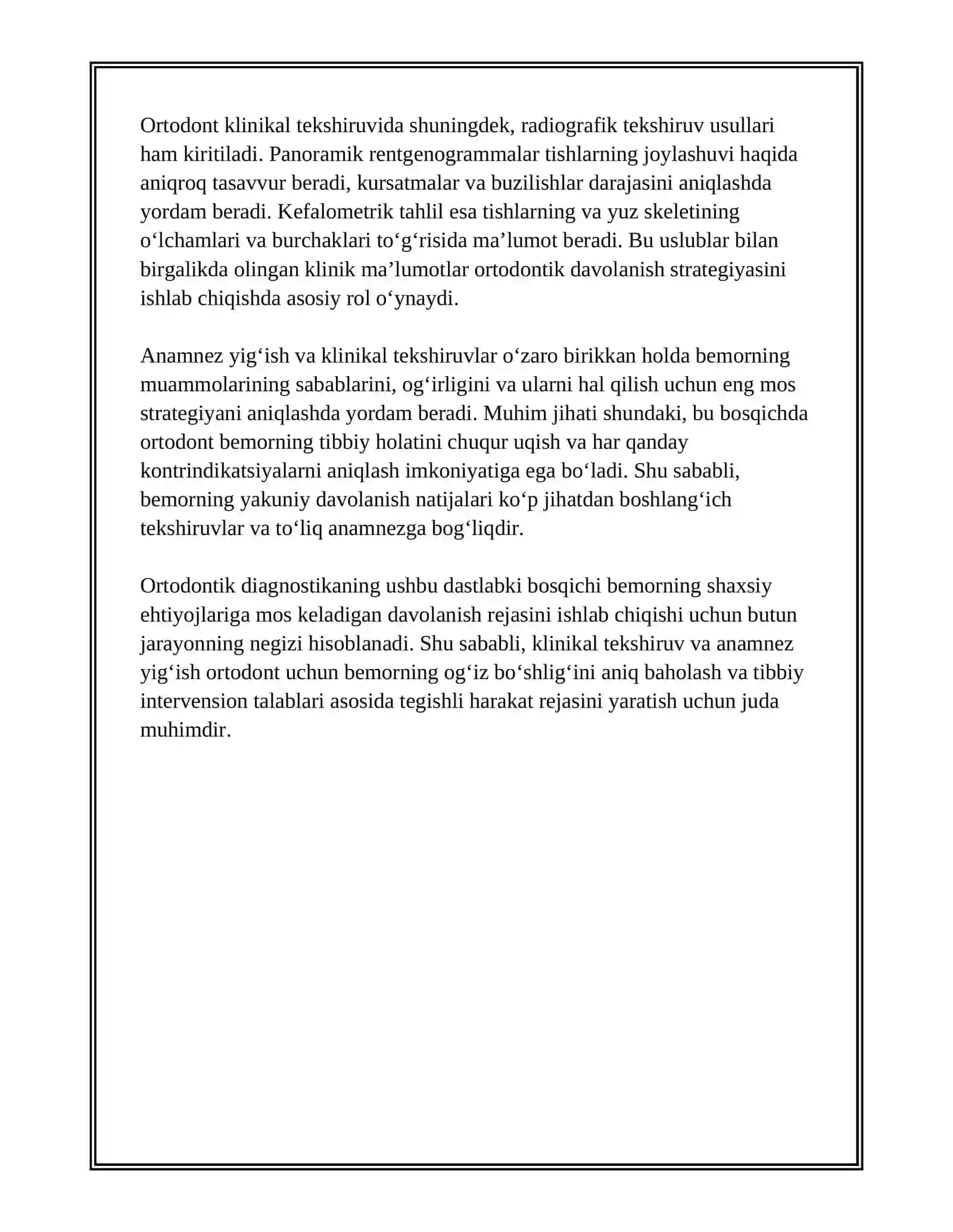 ORTODONTIK DIAGNOSTIKA USULLARI 4