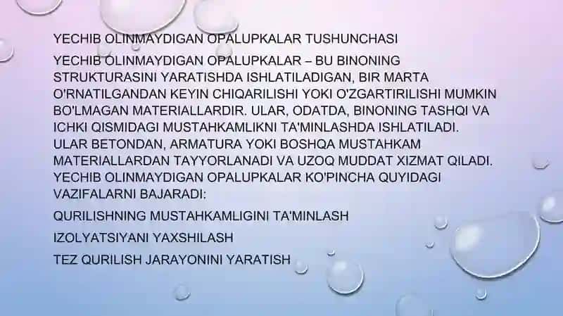 Yechib olinmaydigan opalupkalar 4