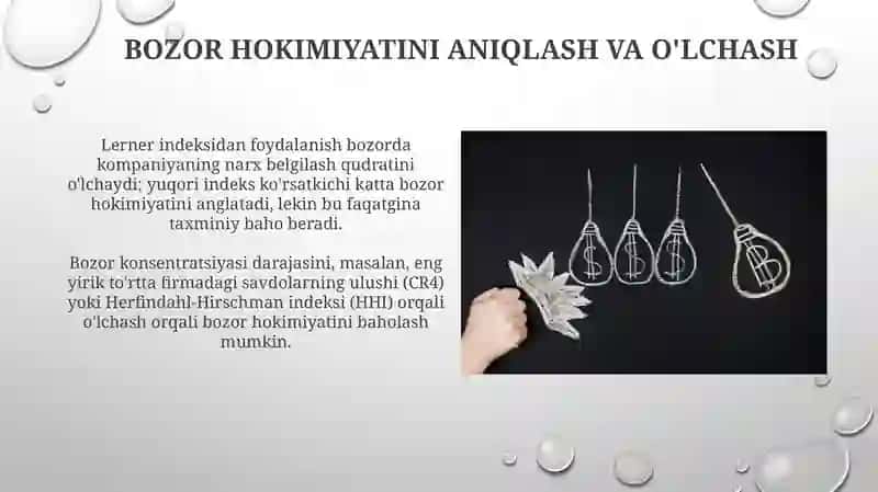 Bozor hokimiyatida narx strategiyalari 4