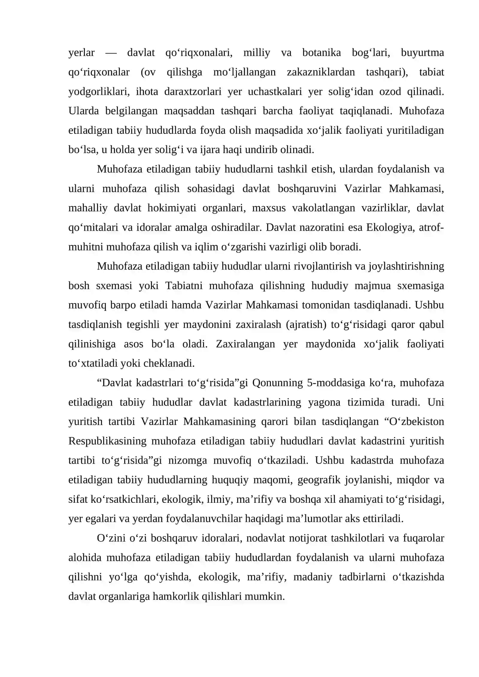 Muhofaza etiladigan tabiiy hududlar tushunchasi va ularning tasniflanishi 4