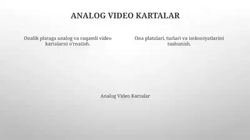 Ona plataga analog va raqamli videokarta ornatish 4