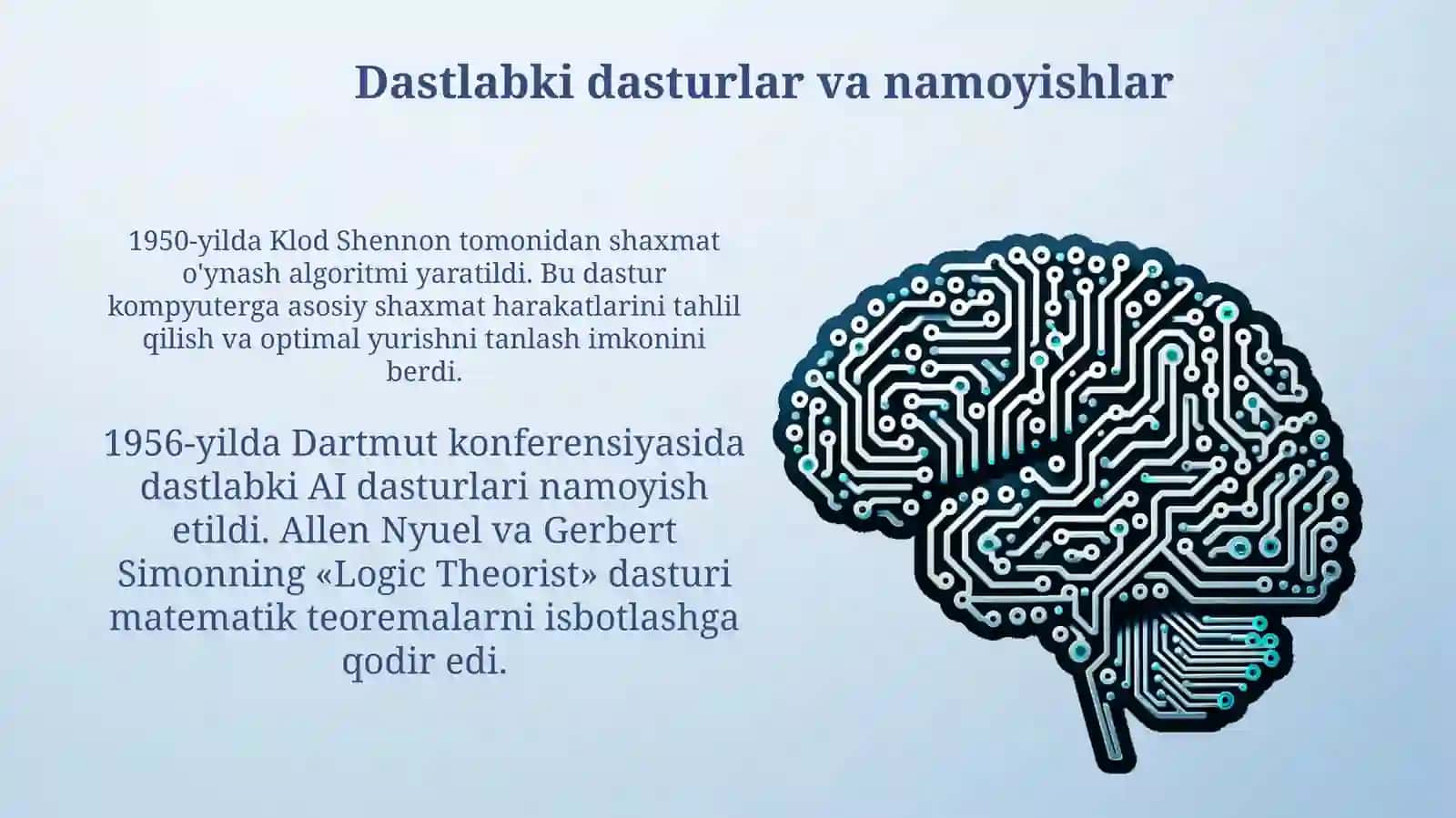 Sunʼiy intellektning yaratilishi tarixi 4