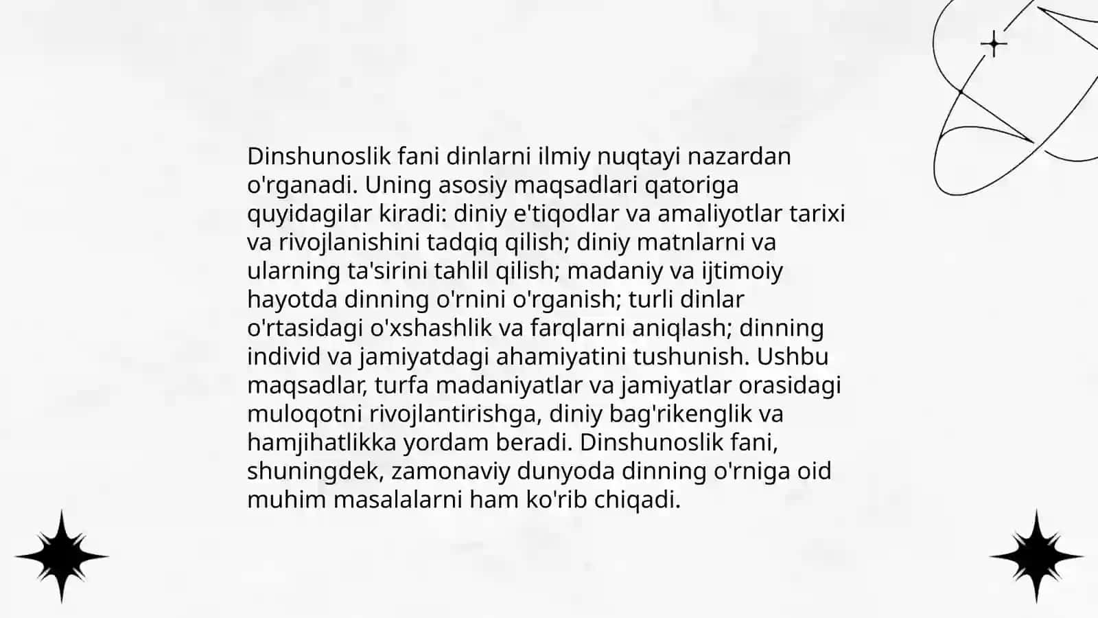Dinshunosli fani maqsad VA vazifalari 4