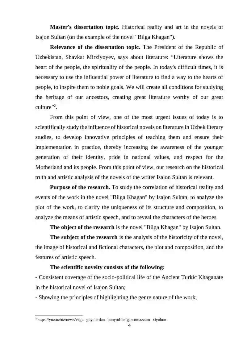 ISAJON SULTON ROMANLARIDA TARIXIY HAQIQAT  VA BADIIYLIK (“BILGA XOQON” ROMANI MISOLIDA) 4