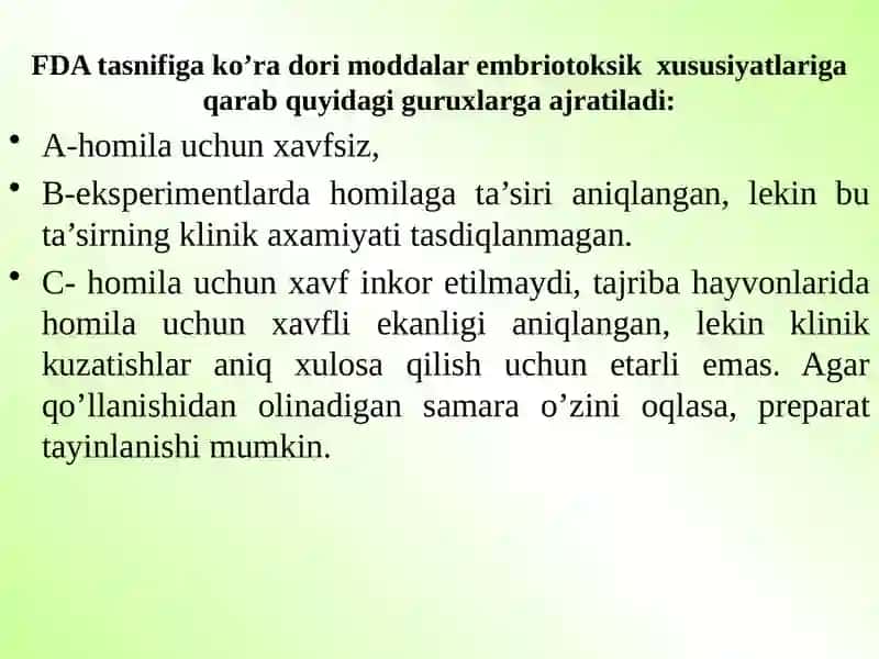 EMIZIKLI VA HOMILADOR AYOLLARDA DORILAR KINETIKASINING O‘ZIGA XOSLIGI. 4