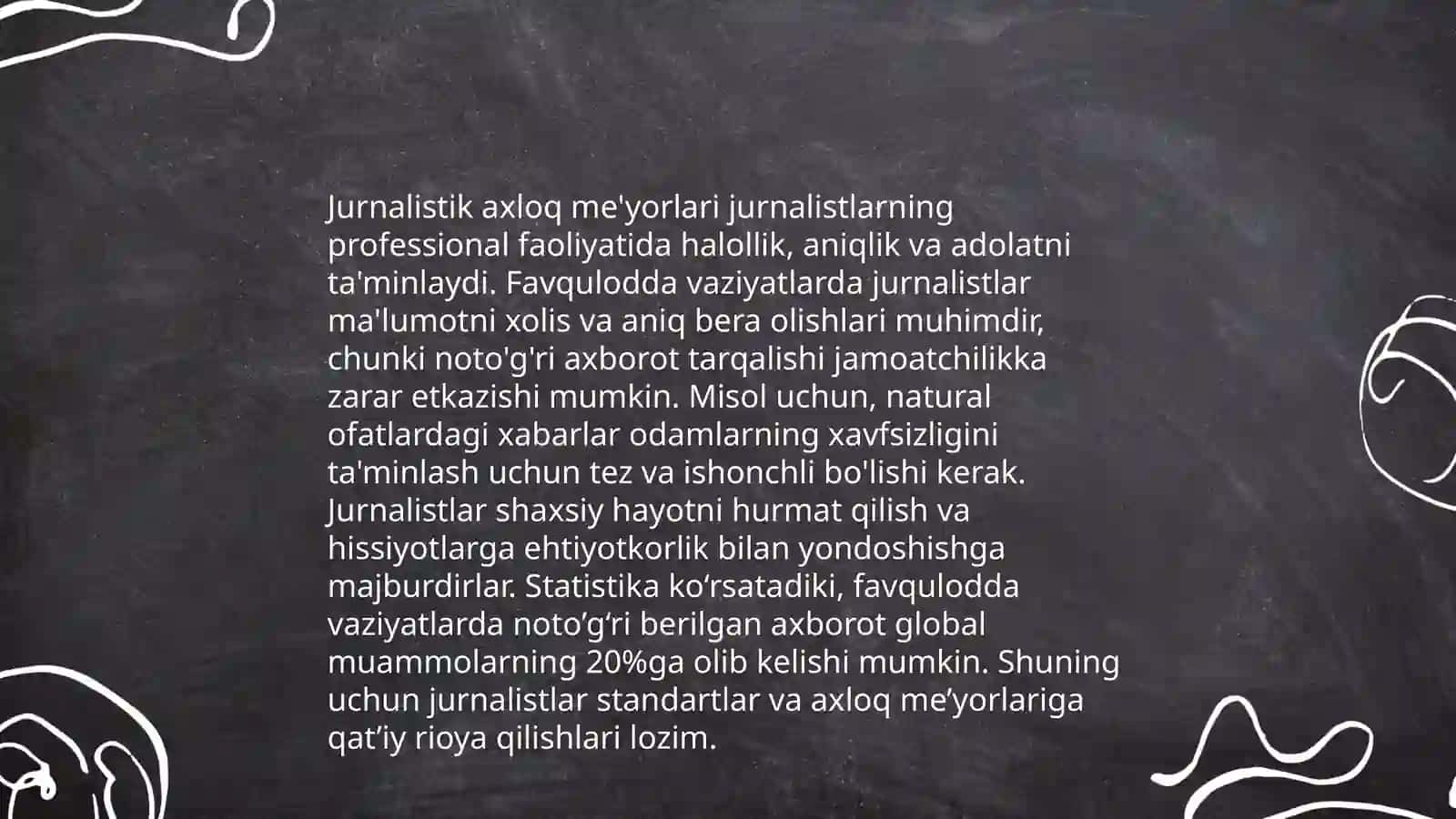 Jurnalistlik axloq me'yorlari va favqulodda vaziyatlar 4