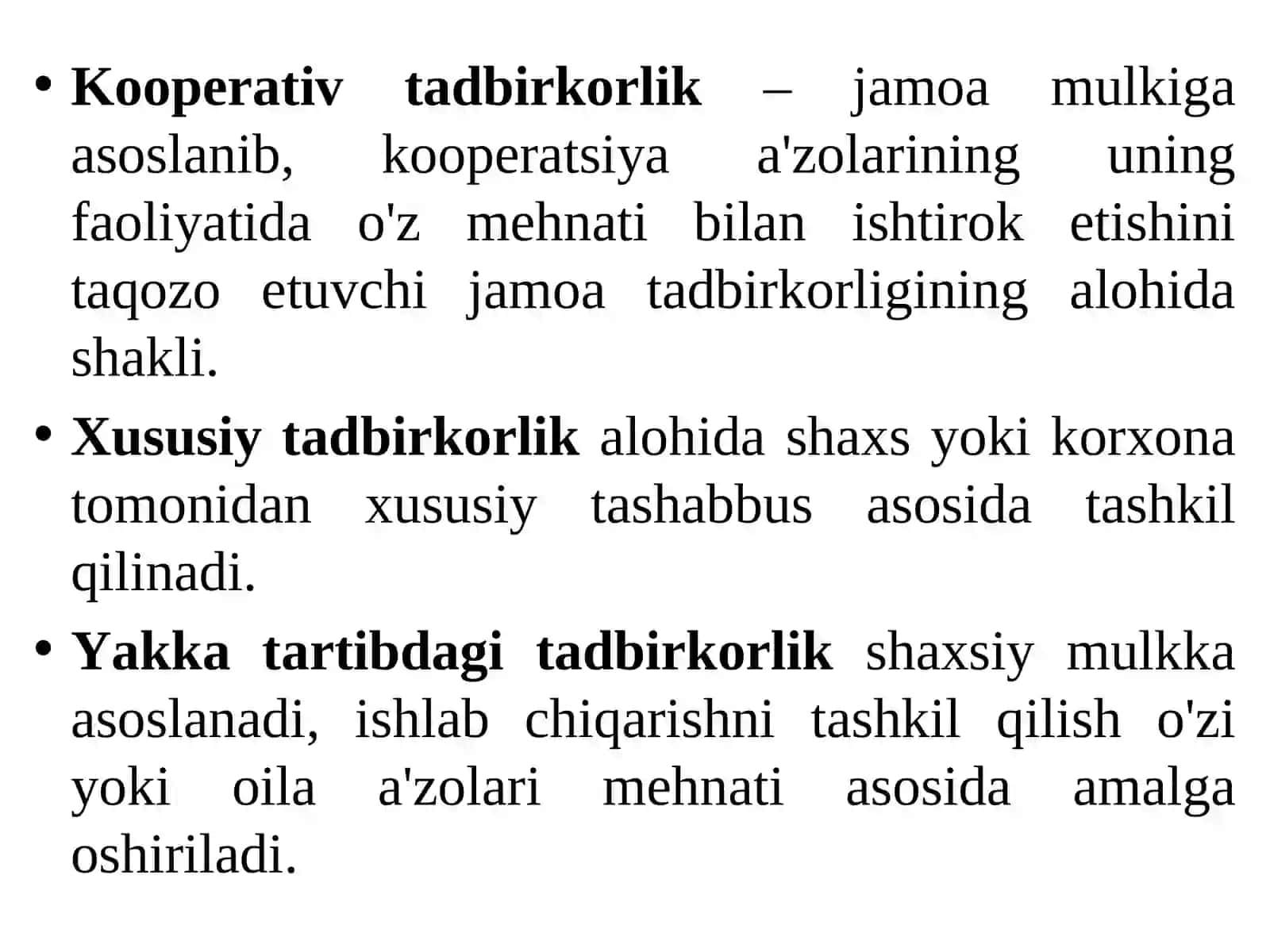BIZNES VA TADBIRKORLIK. TADBIRKORLIK KAPITALI 4