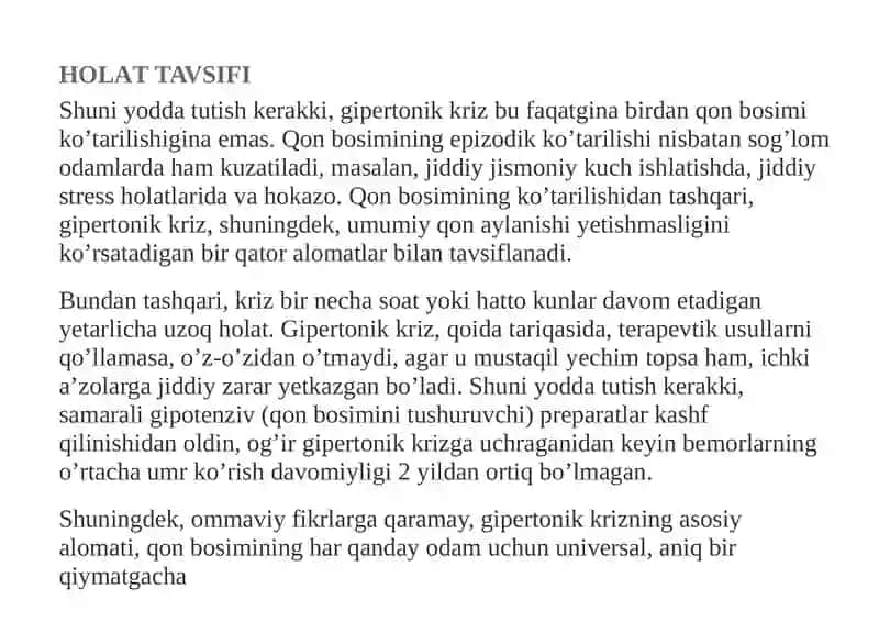 GIPERTONIKKRIZ—SABABLARI,BELGILARI,DAVOLASH 4
