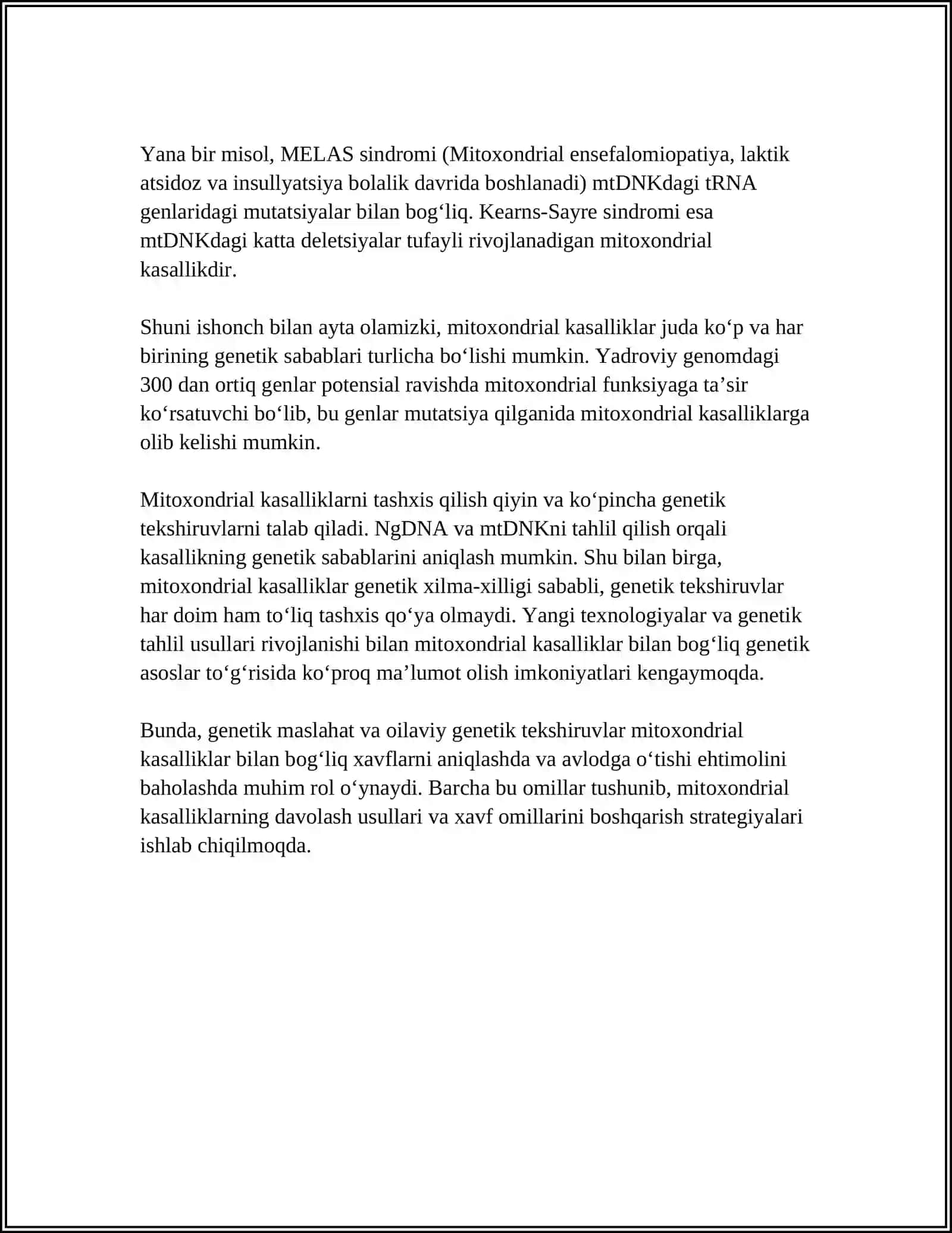 MITOXONDRIAL KASALLIKLAR.GIPOENERGETIK HOLATLAR 4