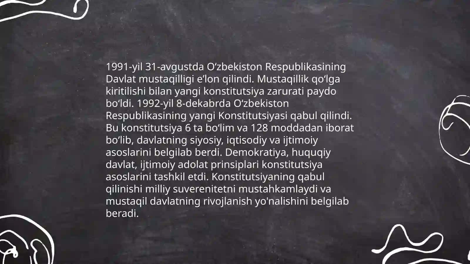 Oʻzbekiston Respublikasi Konstitutsiyasi yaratilish tarixi 4