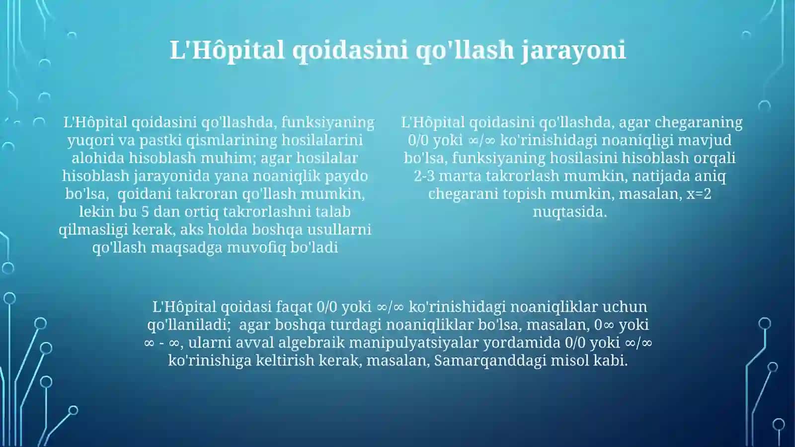 L'Hôpital qoidalari 4