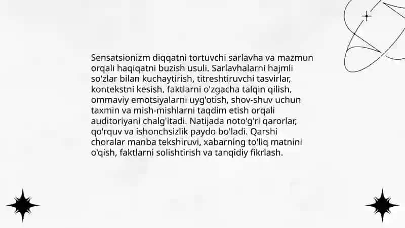 Dezinformatsiya va yolg'on axborot tarqatish 4
