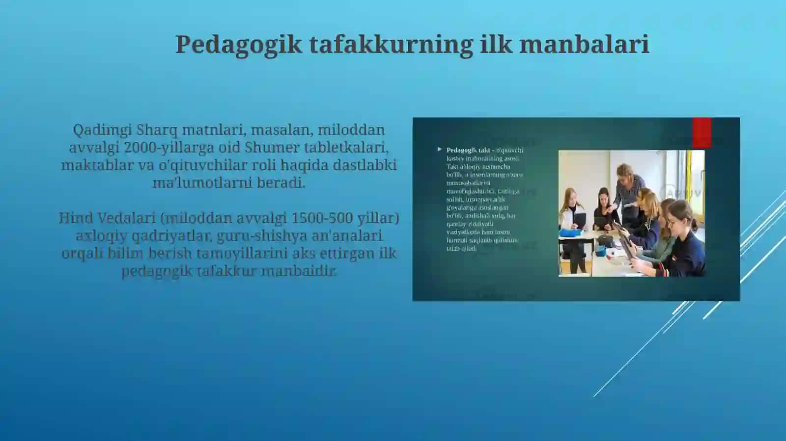 Pedagogik fikrlartaraqqiyoti ilmiy bilimlar sohasi sifatida 4