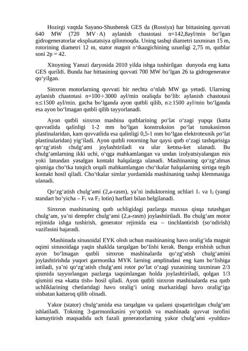 Sinхrоn mаshinаlаrning qo’llаnilish sоhаlаri 4