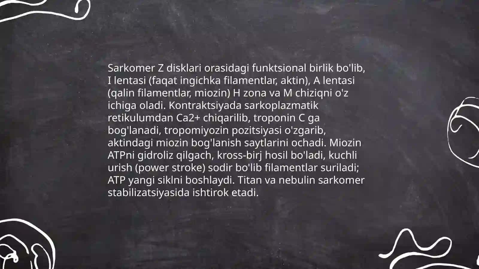 Mushaklar biodinamikasi mushak toqimasining xususiyatlari 4
