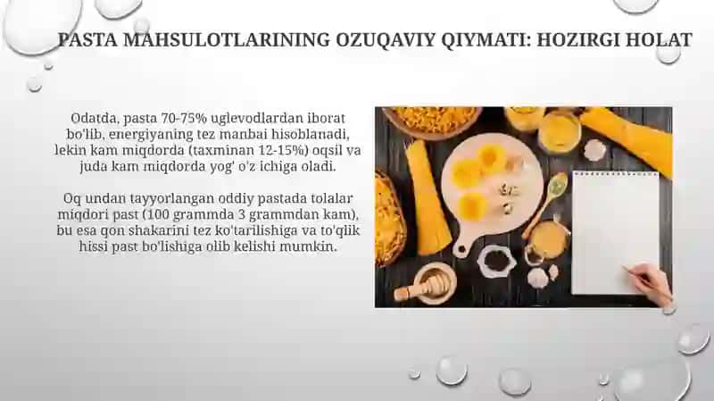 Makaron mahsulotlarining ozuqaviy qiymatini oshirish yo'llari 4