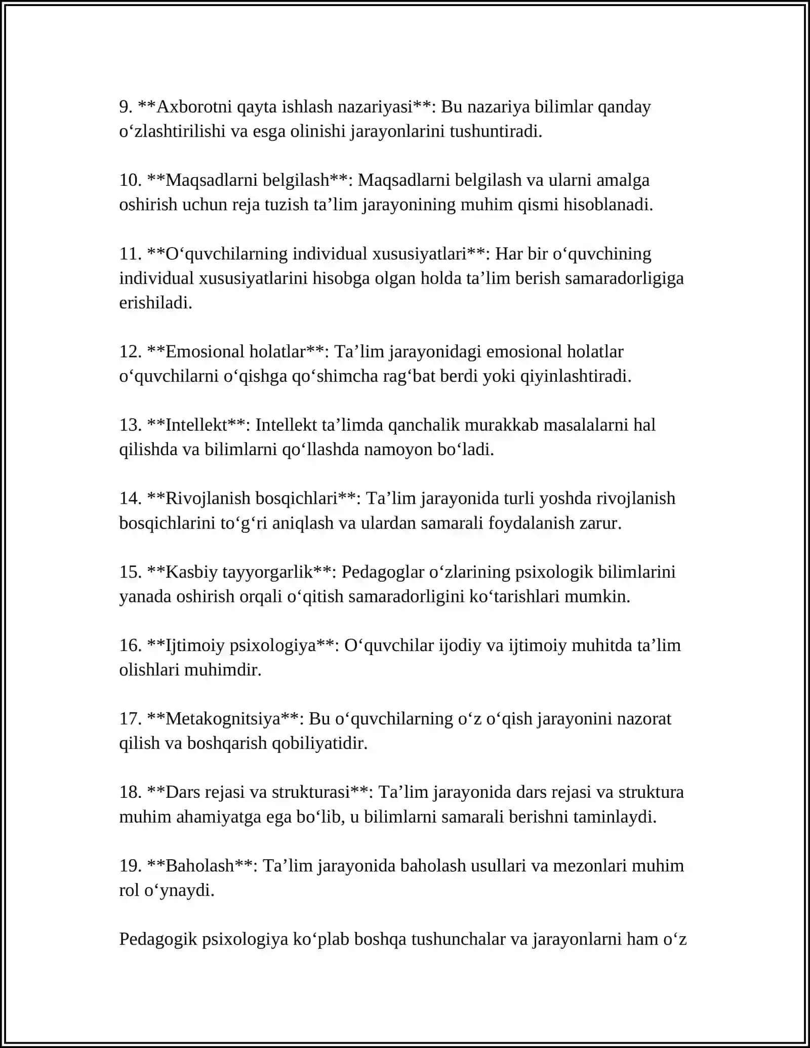 O'QITUVCHI-PEDAGOG PSIXOLOGIYASI 4