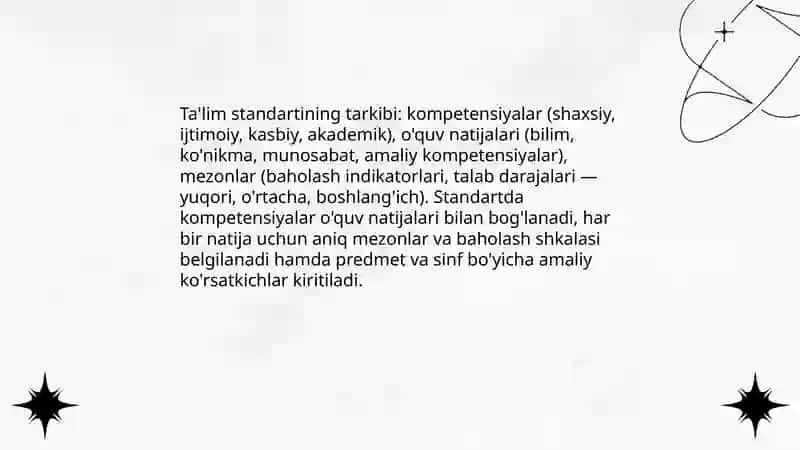Umumiy o‘rta ta’lim davlat ta’lim standartini o‘rganish 4