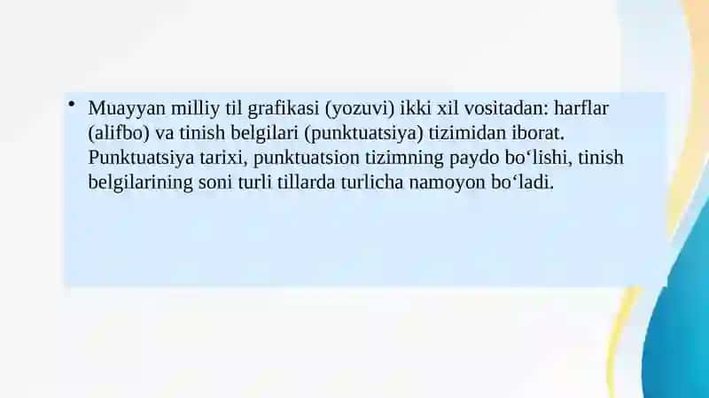 O‘zbek tili punktuatsiyasi: tinish belgilarining qo‘llanilishi 4