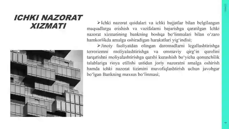 BANK BUXGALTERIYA OPERATSIYALARINI ICHKI NAZORATDAN O’TKAZISH 4