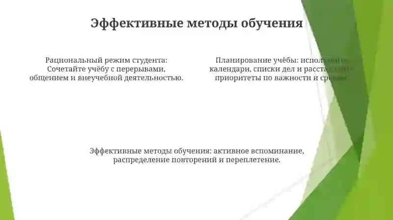 Организация учебного труда и рационального режима студента 4