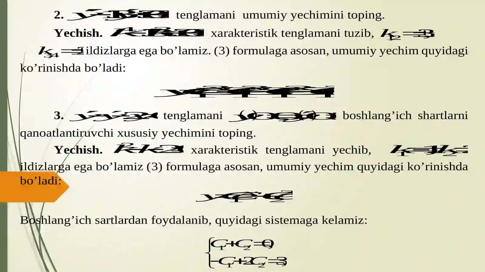 O’zgarmaskoeffitsiyentliyuqoritartiblichiziqlidifferensialtenglamalar 4