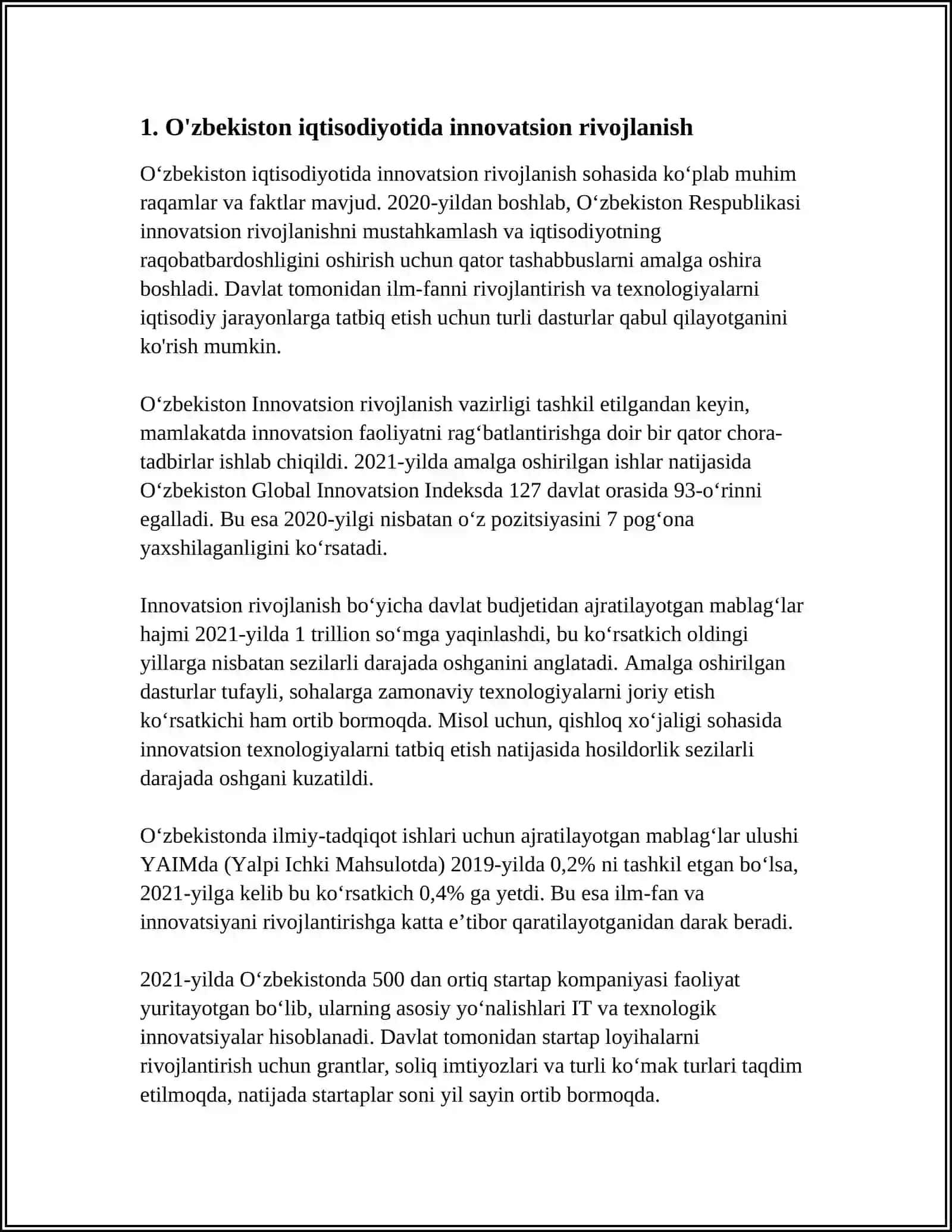 O'ZBEKISTON IQTISODIYOTIDA ISLOHATLASHTRISH BO'YICHA RIVOJLANISH STRATEGIYASI 4
