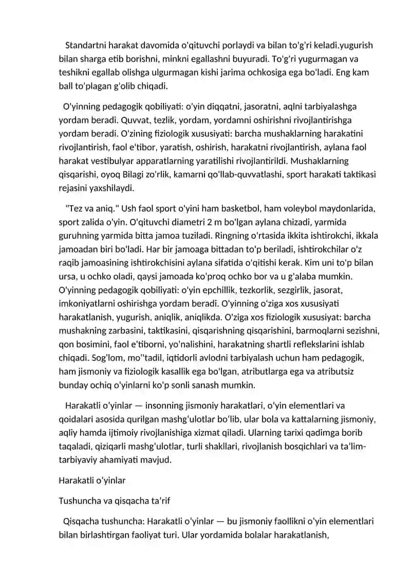 Harakatli o‘yinlar tarixi va pedagogik ahamiyati 4
