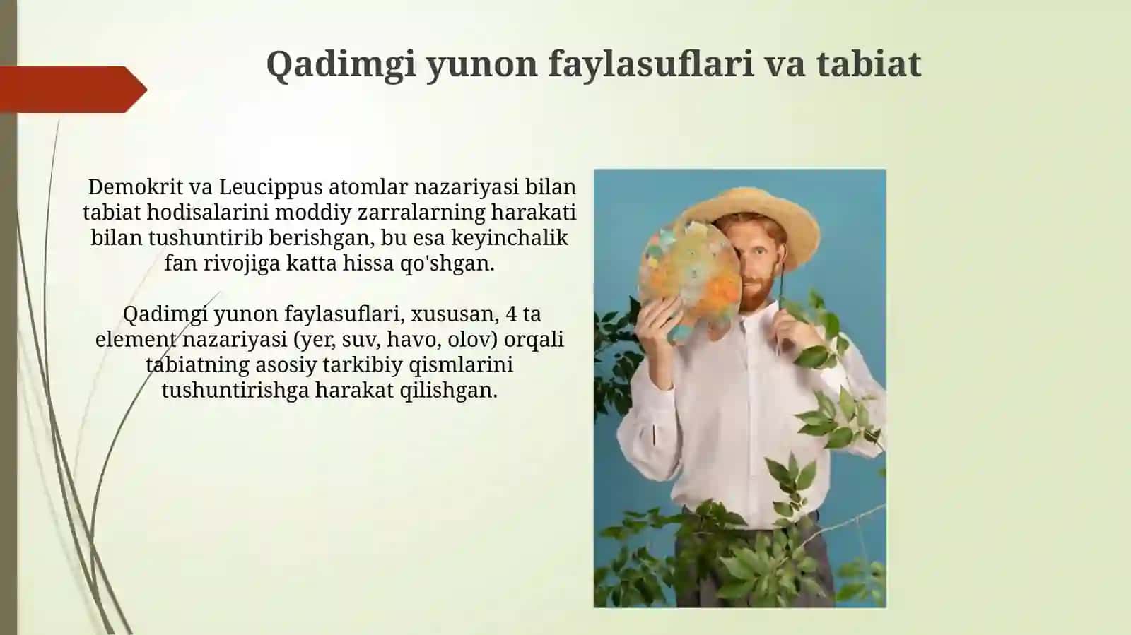 Tabiat bilan tanishtirishda mutaffakkir merosidan foydalanish 4