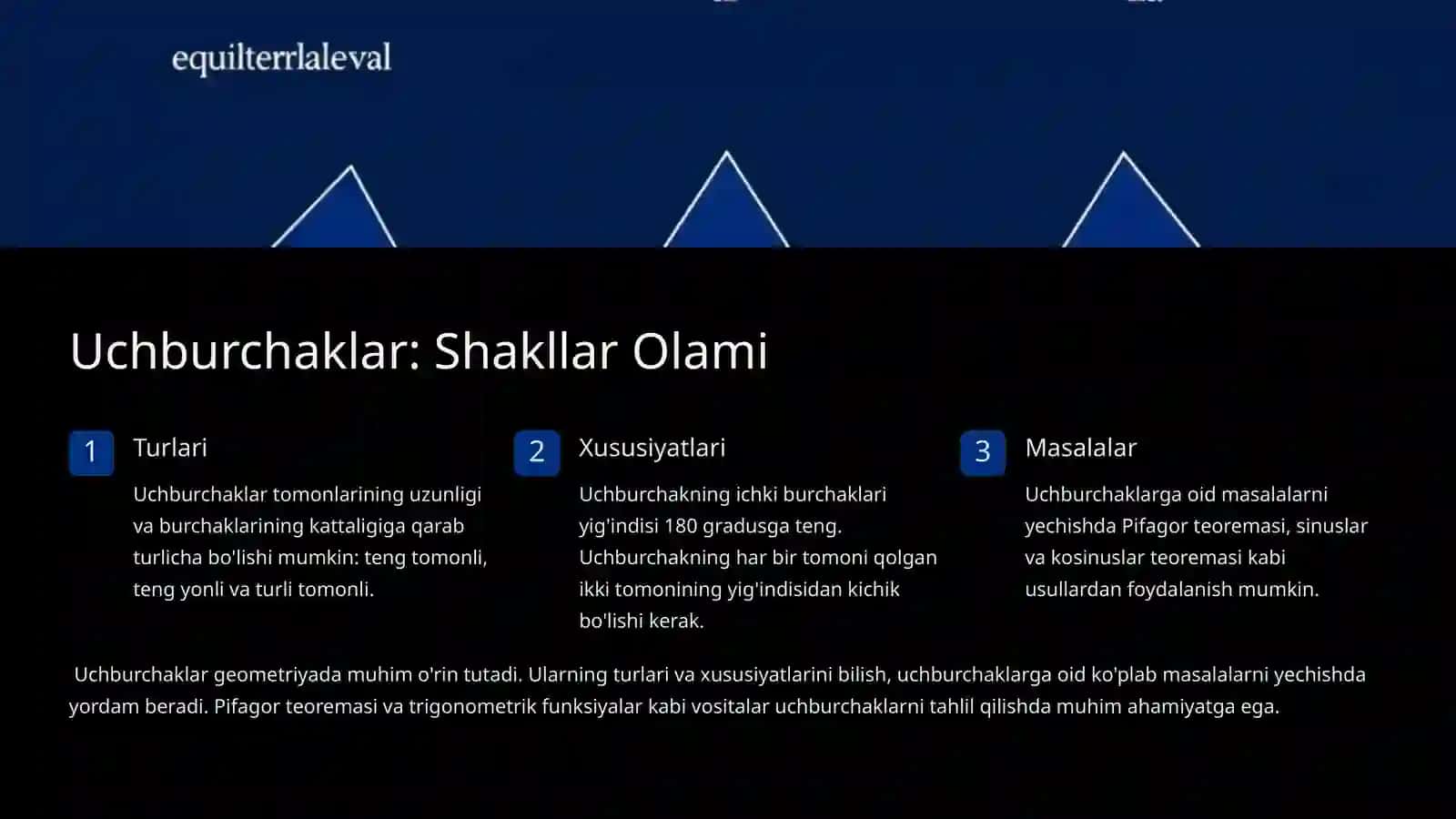 GEOMETRIK MASALALAR ECHISH METODLARI XAQIDA 4