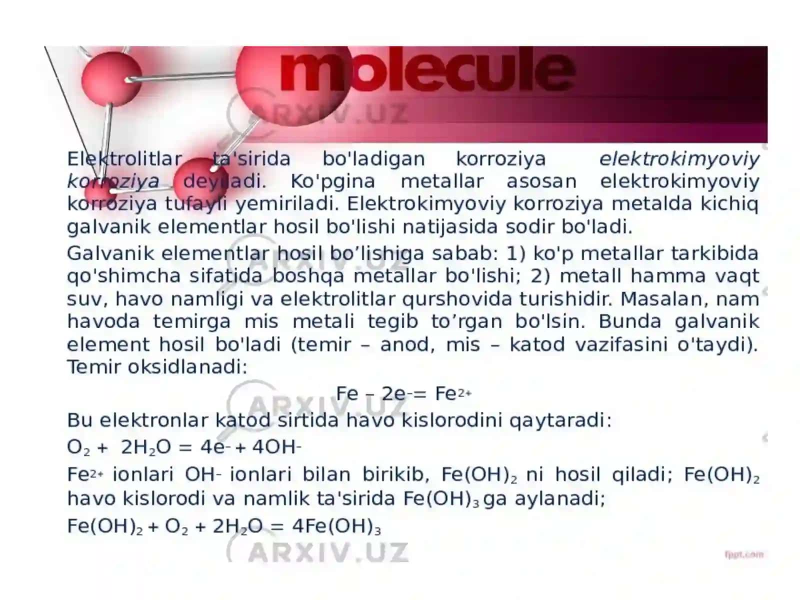 Metallarning korroziyasi va ularqa qarash usullari 4