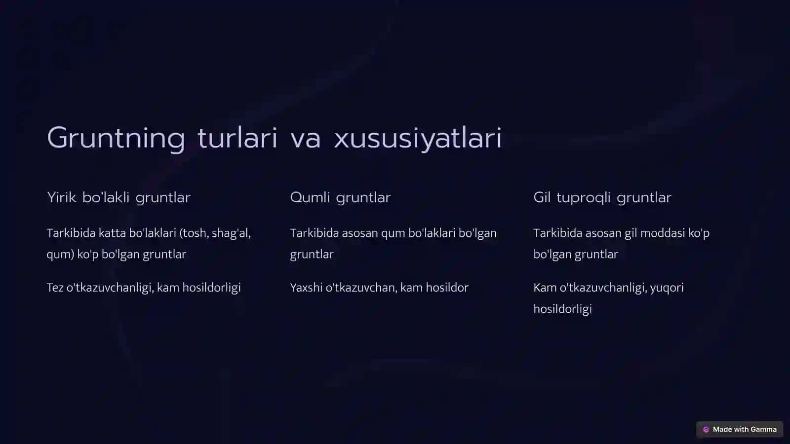 Gruntning asosiy turlari 4